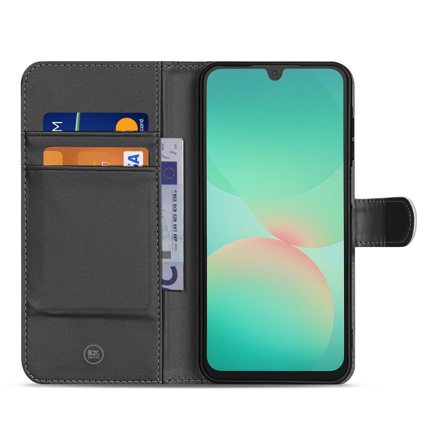 Hoesje Samsung Galaxy A17 Watercolor Flowers boekhoesje binnenzijde pasjes en scherm
