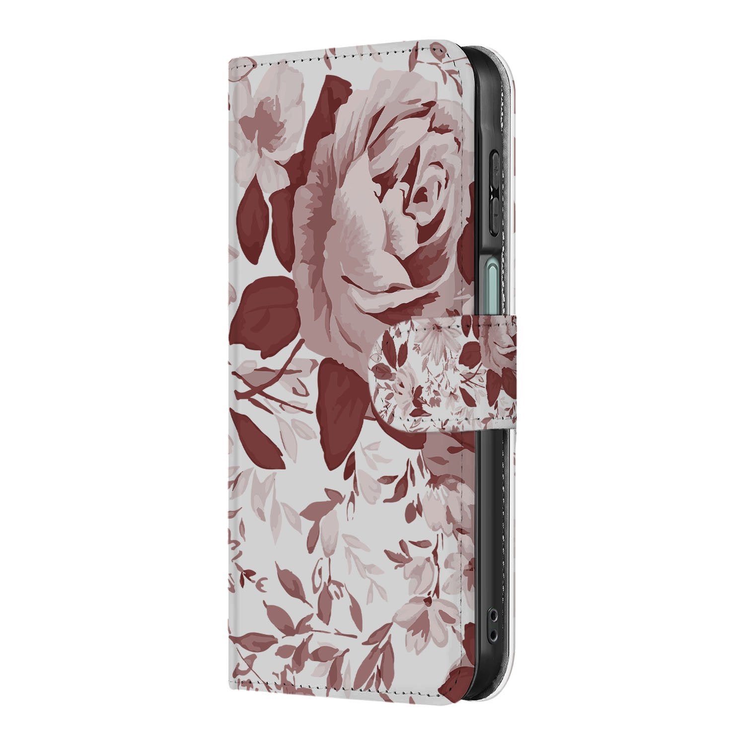 Samsung Galaxy A17 hoesje Watercolor Flowers bloemen design zijkant