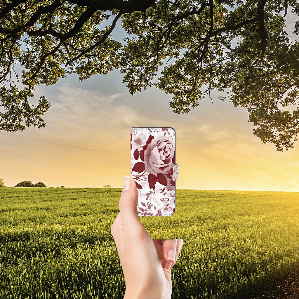 Hoesje Samsung Galaxy A22 4G | M22 Watercolor Flowers hand natuur zonsondergang