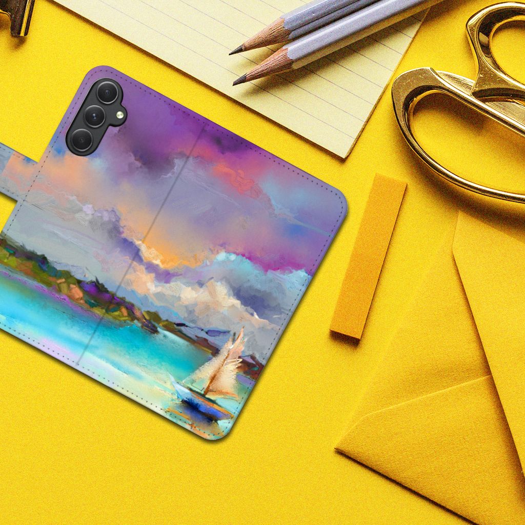 Hoesje Samsung Galaxy A24 4G Boat designnaam abstracte boot kleuren