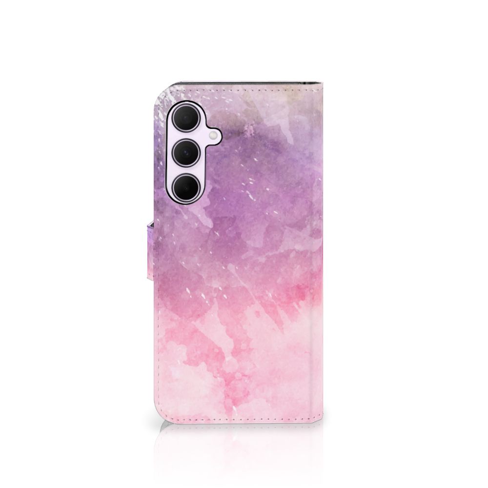 Samsung Galaxy A35 hoesje Pink Purple Paint voorkant
