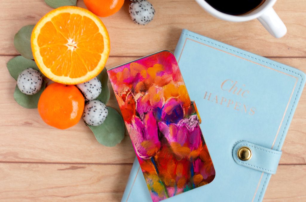 Hoesje Samsung Galaxy A35 Tulips met kleurrijk design, ideaal als cadeau en biedt uitstekende bescherming.