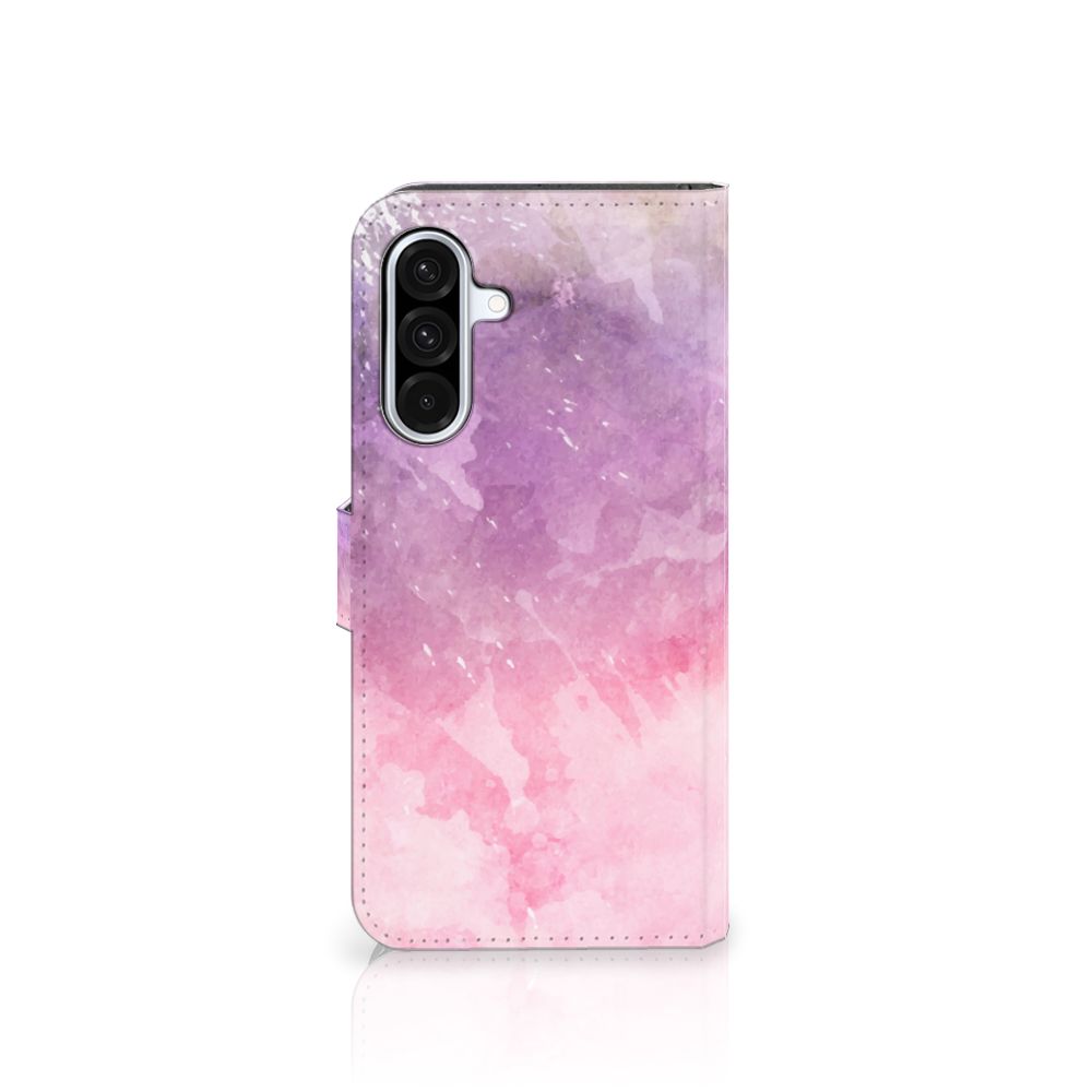 Hoesje Samsung Galaxy A36 Pink Purple Paint bookcase roze paarse verf