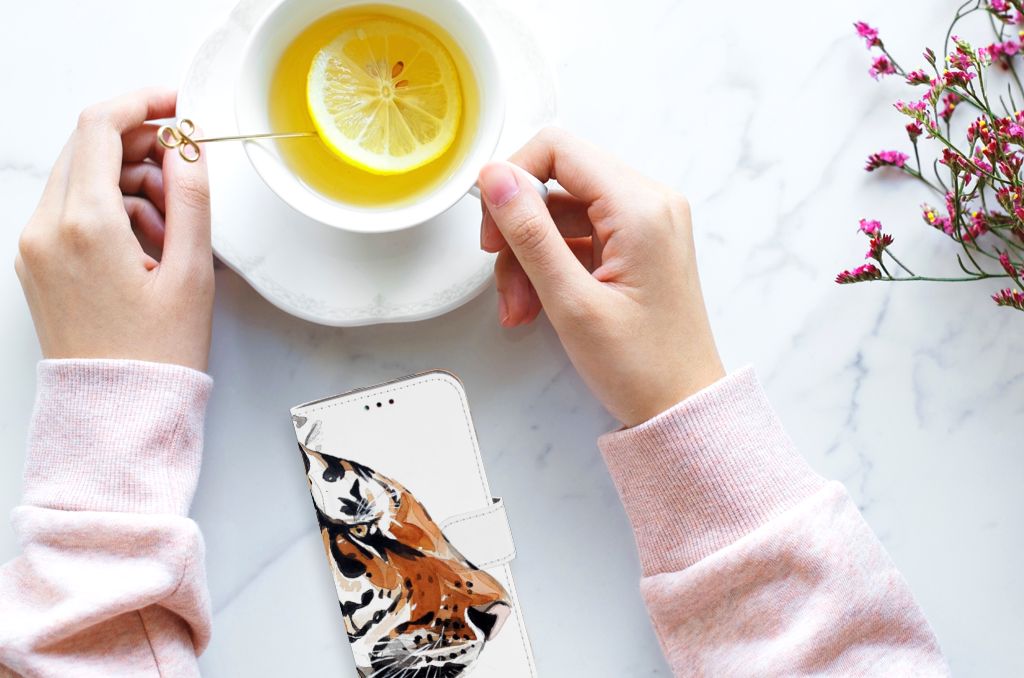 Hoesje Samsung Galaxy A40 Watercolor Tiger