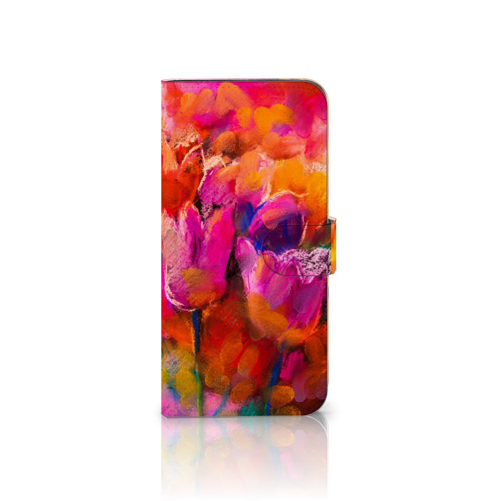 Hoesje Samsung Galaxy A56 Tulips telefoonhoesje artistiek tulpen kleurrijk aanzicht