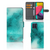 Samsung Galaxy M53 Hoesje Painting Blue boekcase aanzicht