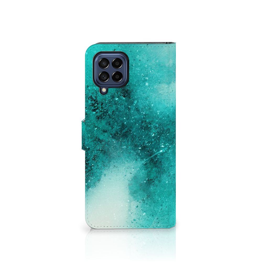 Samsung Galaxy M53 Hoesje Painting Blue aanzicht