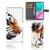 Samsung Galaxy M54 Hoesje Watercolor Tiger zijaanzicht voorkant binnenkant