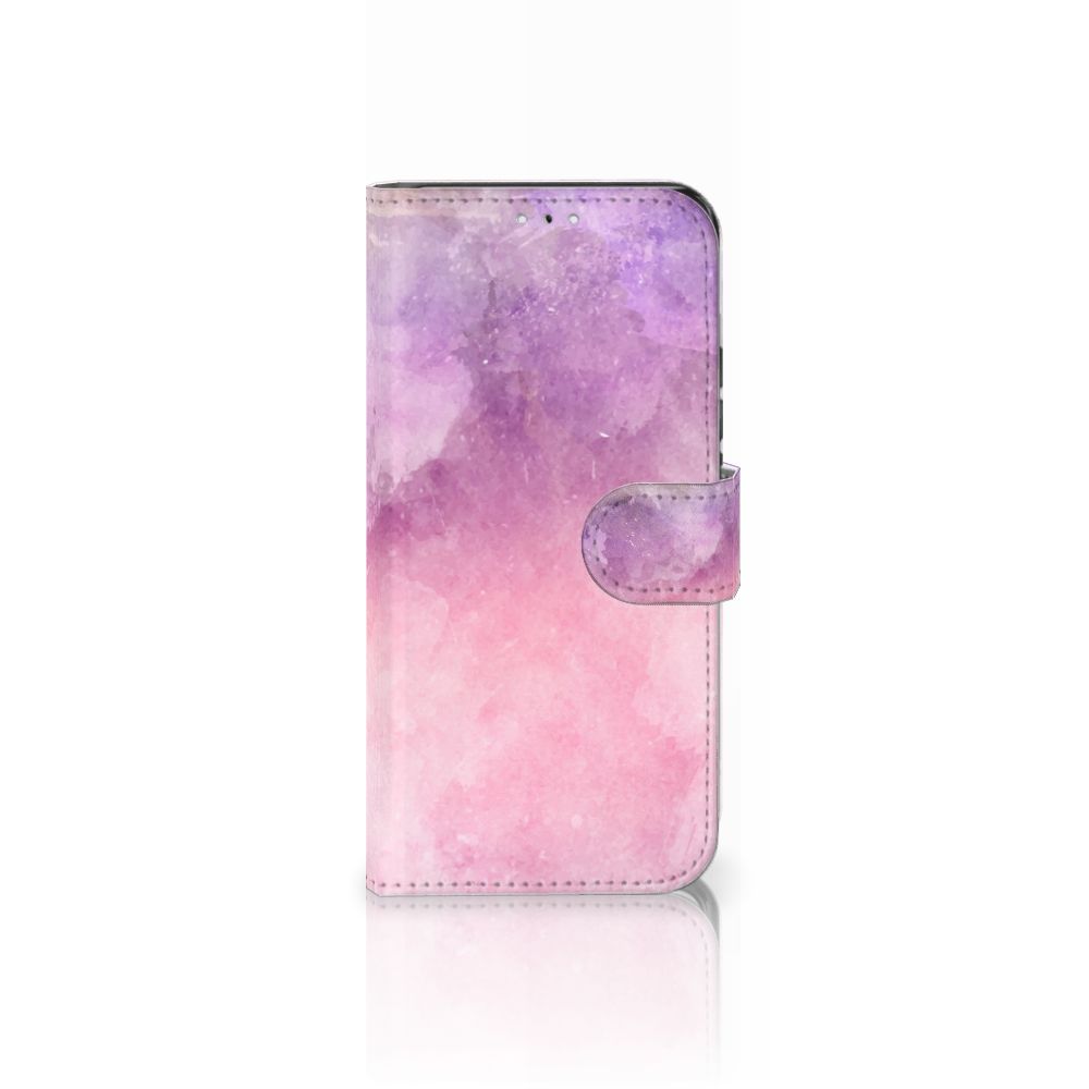 Samsung Galaxy S22 hoesje Pink Purple Paint bookcase voorkant