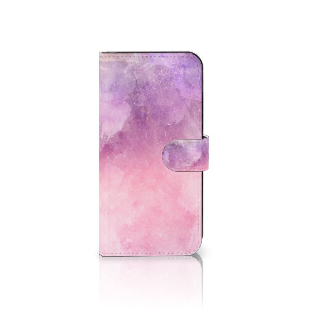 Hoesje Samsung Galaxy S23 FE Pink Purple Paint bookcase schilderachtig vooraanzicht