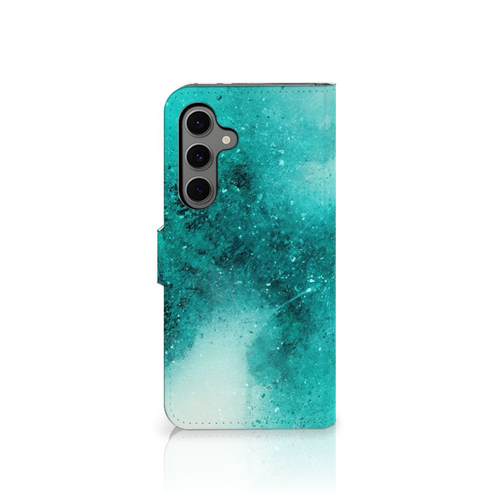 Samsung Galaxy S24 FE hoesje Painting Blue voorkant