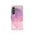 Hoesje Samsung Galaxy S24 FE Pink Purple Paint bookcase schilderachtig ontwerp vooraanzicht