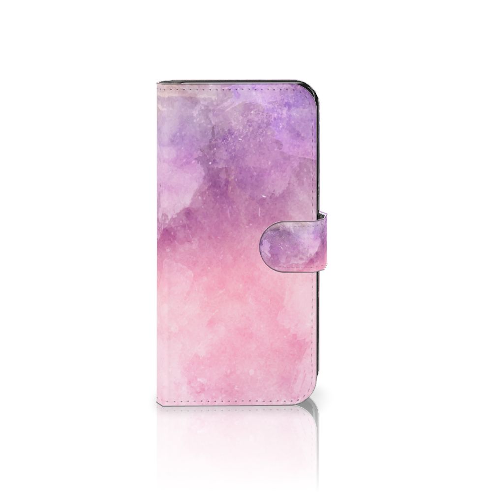 Hoesje Samsung Galaxy S24 Plus Pink Purple Paint bookcase model roze paars schilderachtig design aanzicht