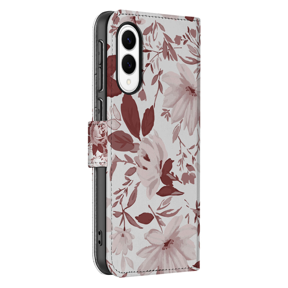 Samsung Galaxy S25 Edge hoesje Watercolor Flowers zijkant