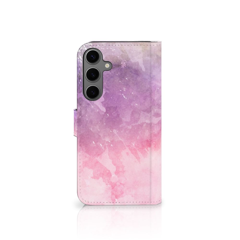 Hoesje Samsung Galaxy S25 Plus Pink Purple Paint bookcase model design aanzicht