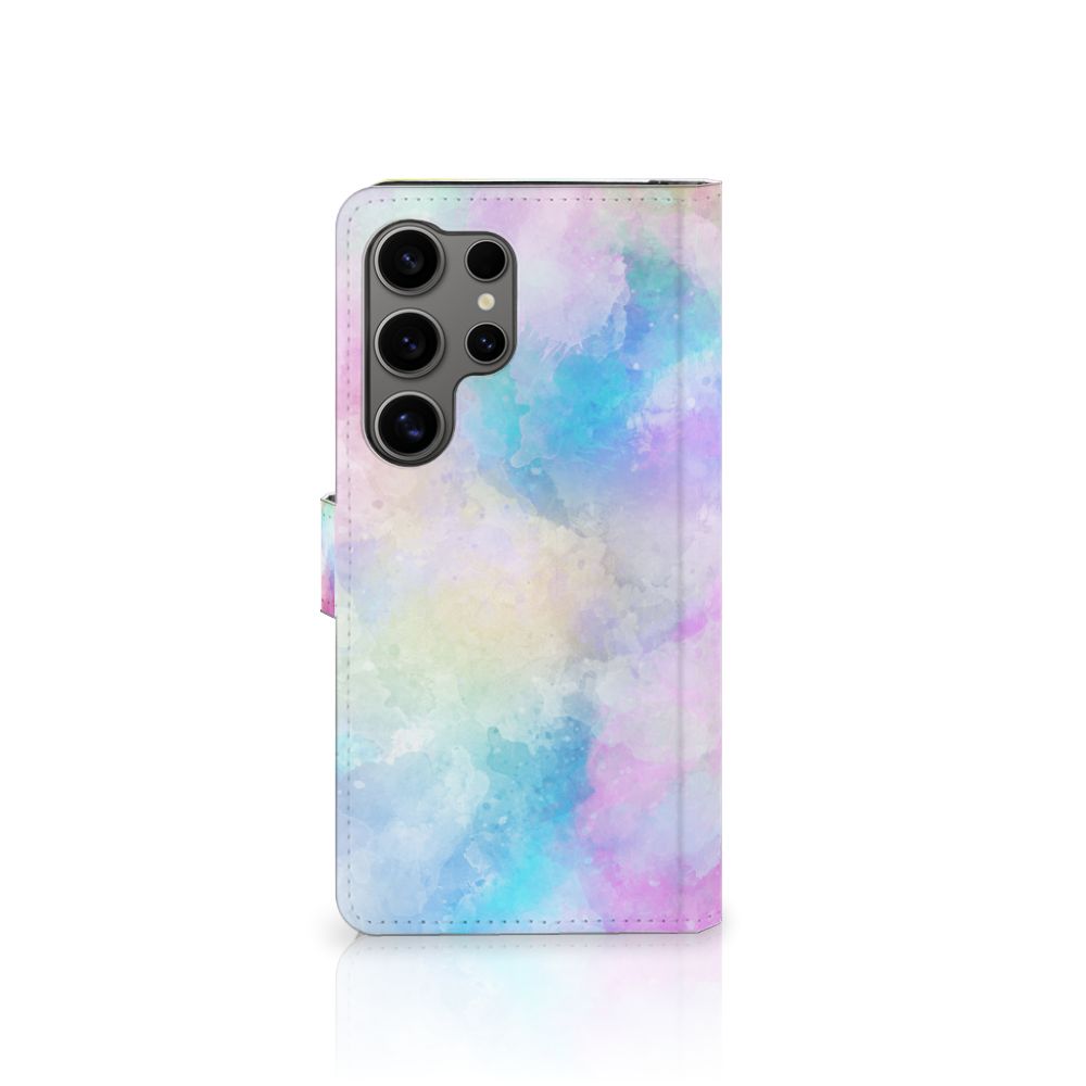 Hoesje Samsung Galaxy S25 Ultra Watercolor Light pasjeshouder pastelkleuren voorkant