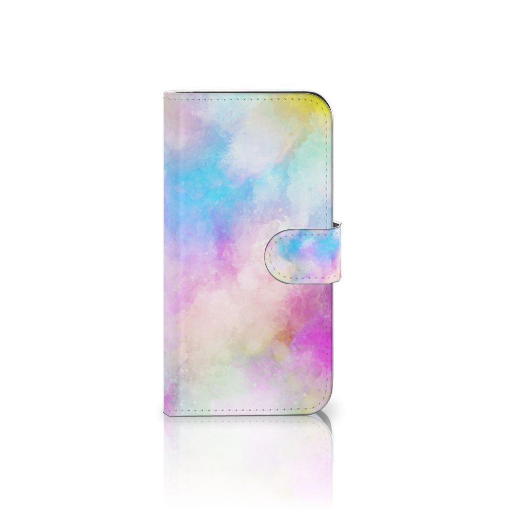 Hoesje Samsung Galaxy S25 Watercolor Light boek stijl pastel kleuren voorkant