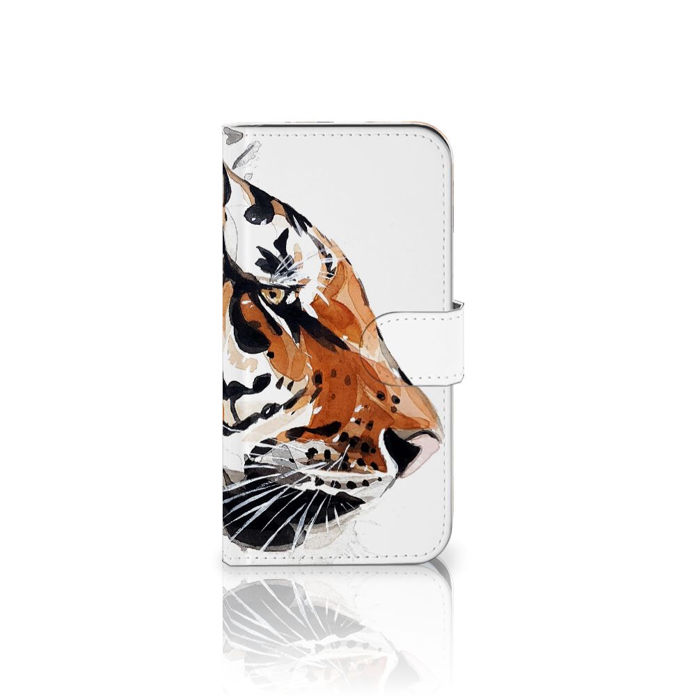 Samsung Galaxy S25 hoesje Watercolor Tiger tijger aanzicht