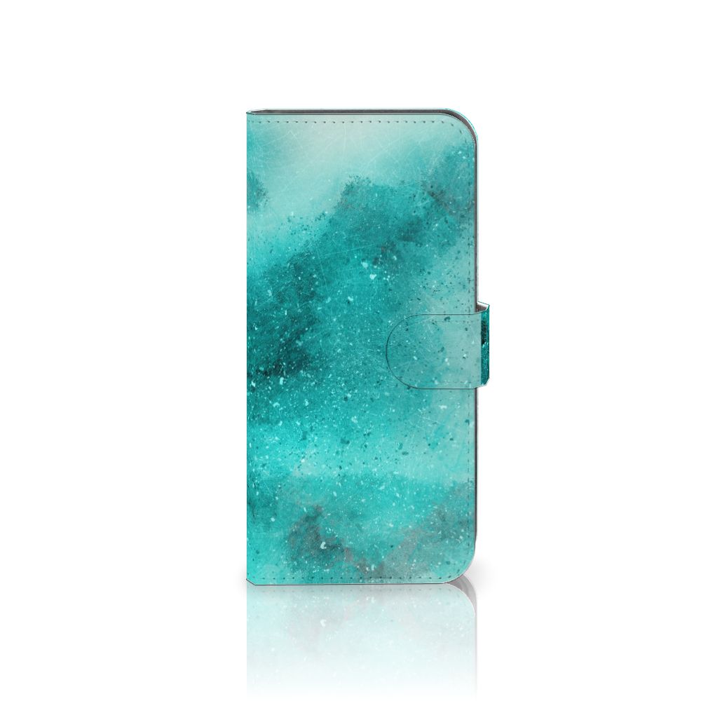 Sony Xperia 10 V Hoesje Painting Blue Vooraanzicht.