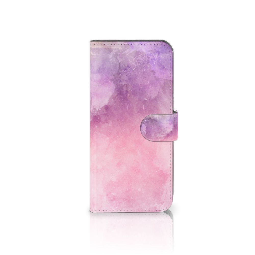 Hoesje Sony Xperia 10 V Pink Purple Paint bookcase design roze paarse verf aanzicht