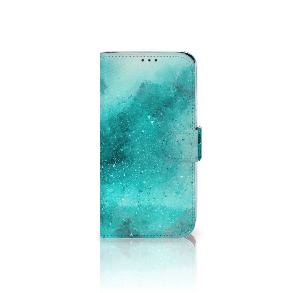 Hoesje Xiaomi Mi A2 Lite Painting Blue design turquoise voorkant