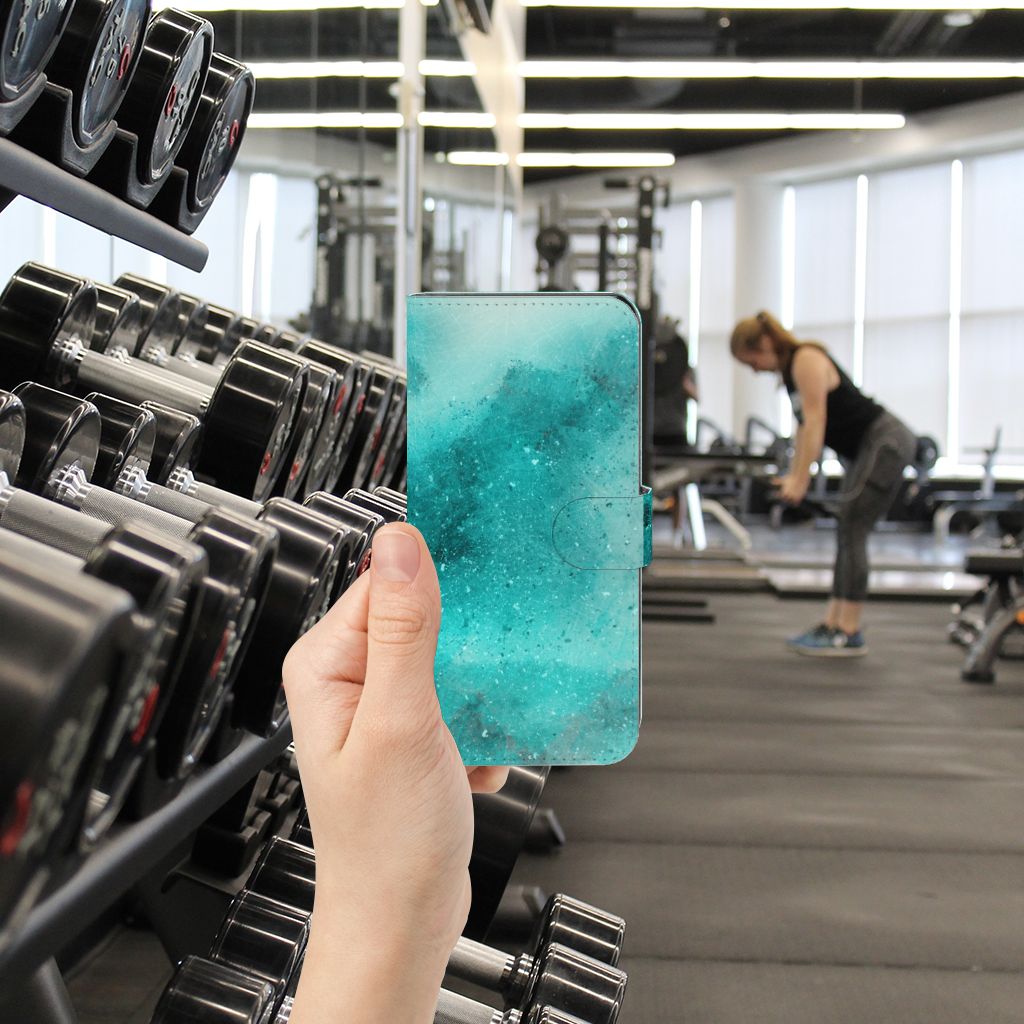 Hoesje Xiaomi Poco F5 Painting Blue design blauw palet aanzicht