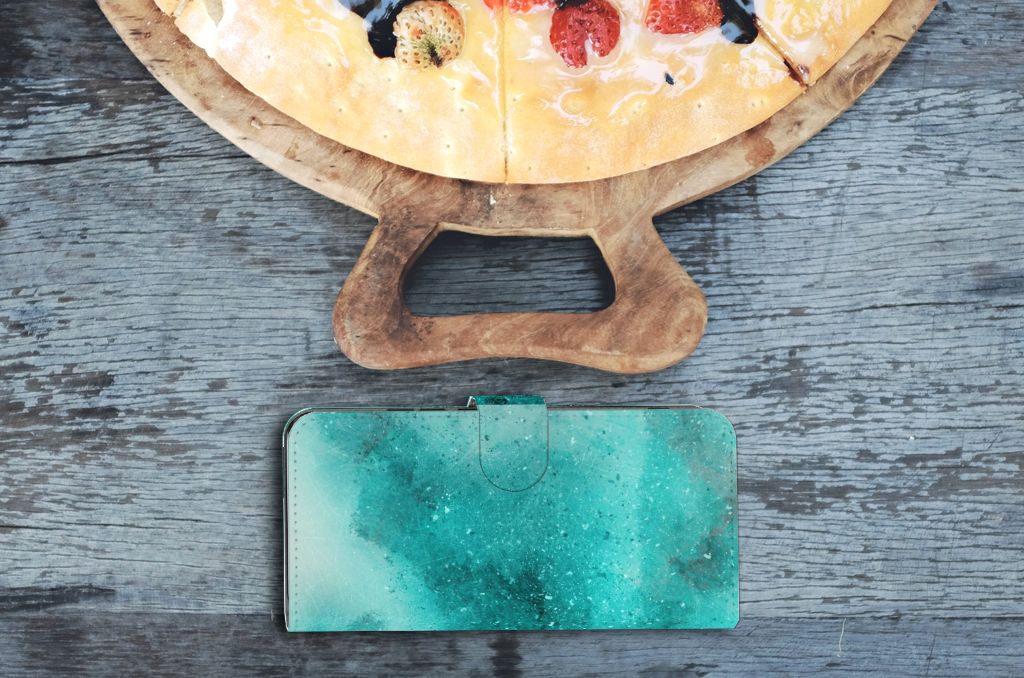 Hoesje Xiaomi Poco F5 Pro Painting Blue design groen blauw aanzicht