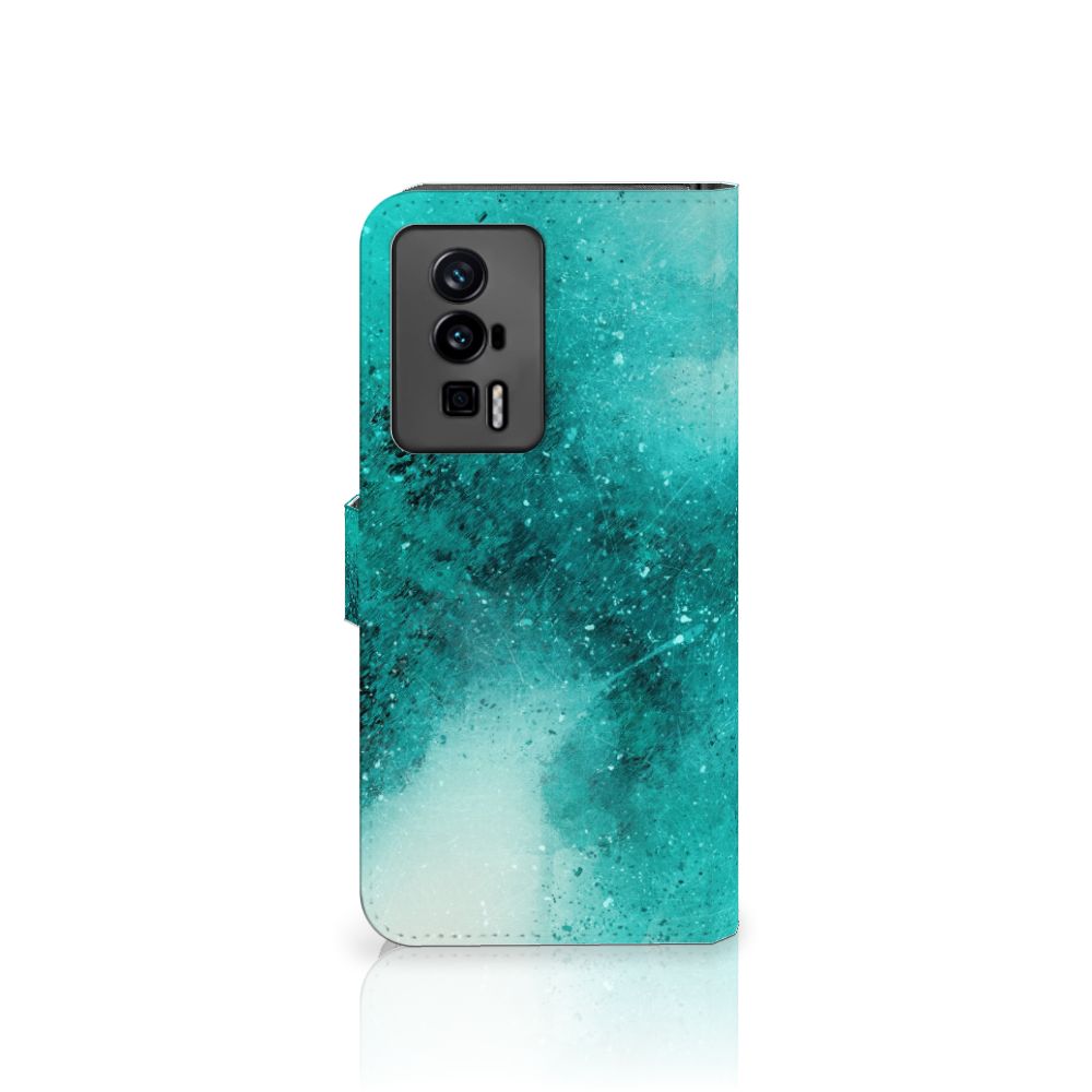 Xiaomi Poco F5 Pro hoesje Painting Blue ansicht