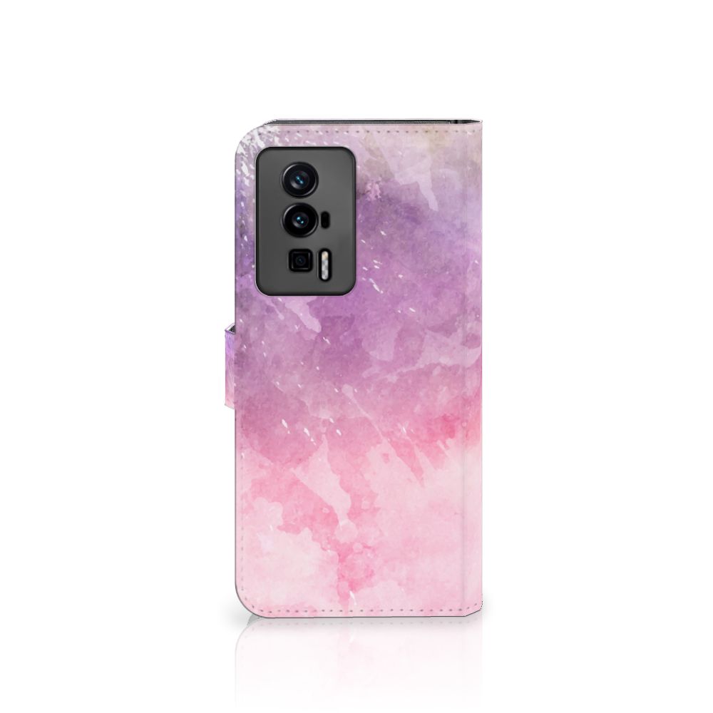 Hoesje Xiaomi Poco F5 Pro Pink Purple Paint met schilderachtig ontwerp voor gebruiksgemak en bescherming 🎨