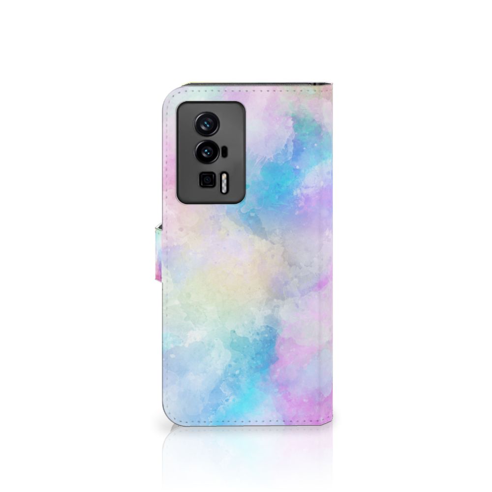 Hoesje Xiaomi Poco F5 Pro Watercolor Light met pastelkleuren en unieke watercolor uitstraling.