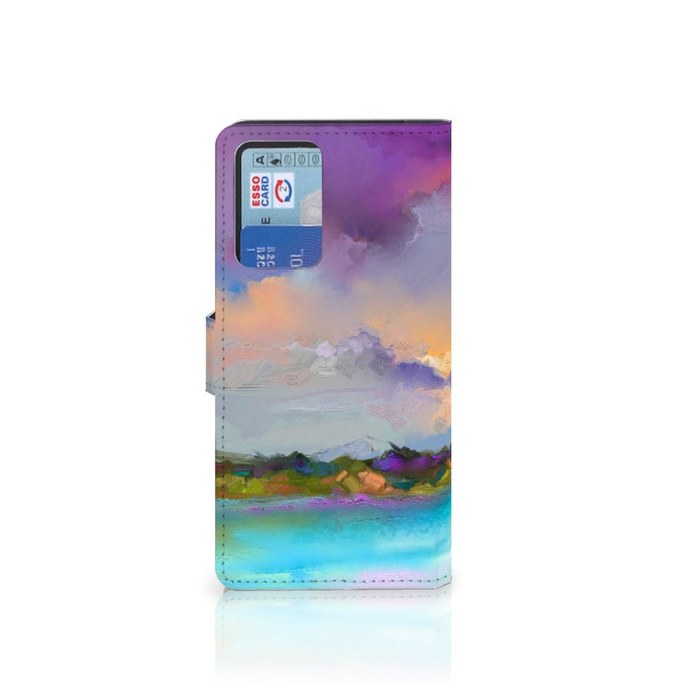 Hoesje Xiaomi Redmi Note 10 Pro Boat artistiek design abstract kleuren zijaanzicht