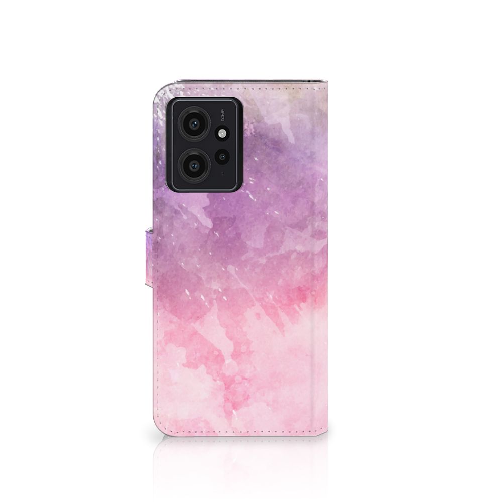Hoesje Xiaomi Redmi Note 12 4G Pink Purple Paint bookcase model roze paarse verf voorkant