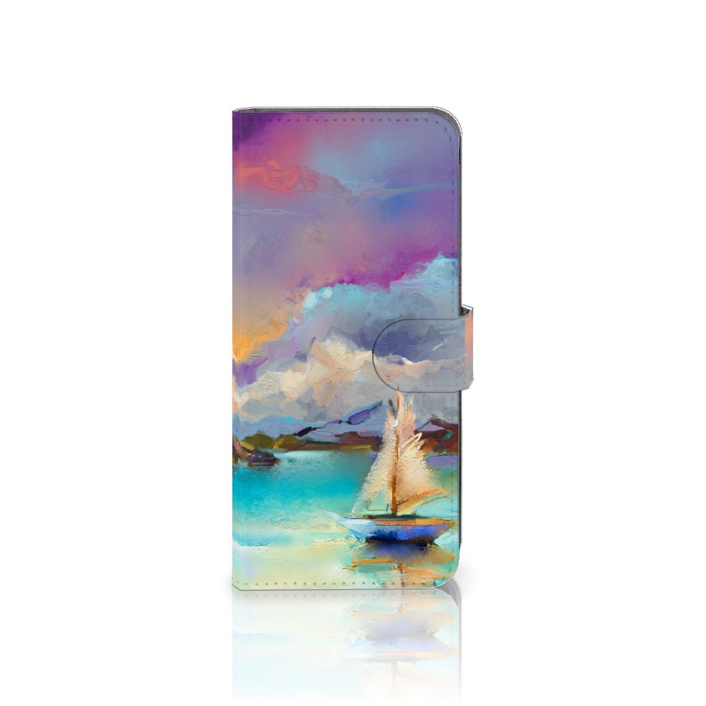 Hoesje Xiaomi Redmi Note 12S Boat artistiek ontwerp zeilboot abstract kleuren