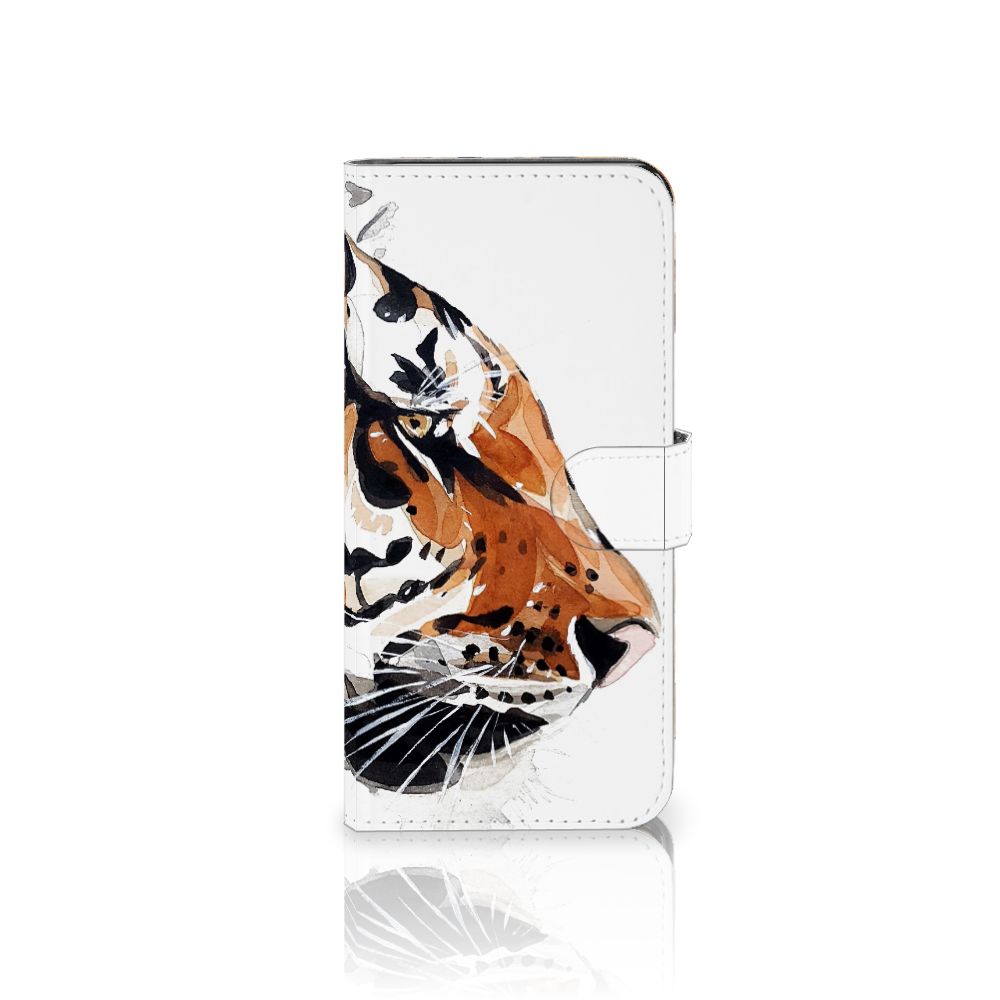 Hoesje Xiaomi Redmi Note 13 5G Watercolor Tiger tijger zijkant ontwerp