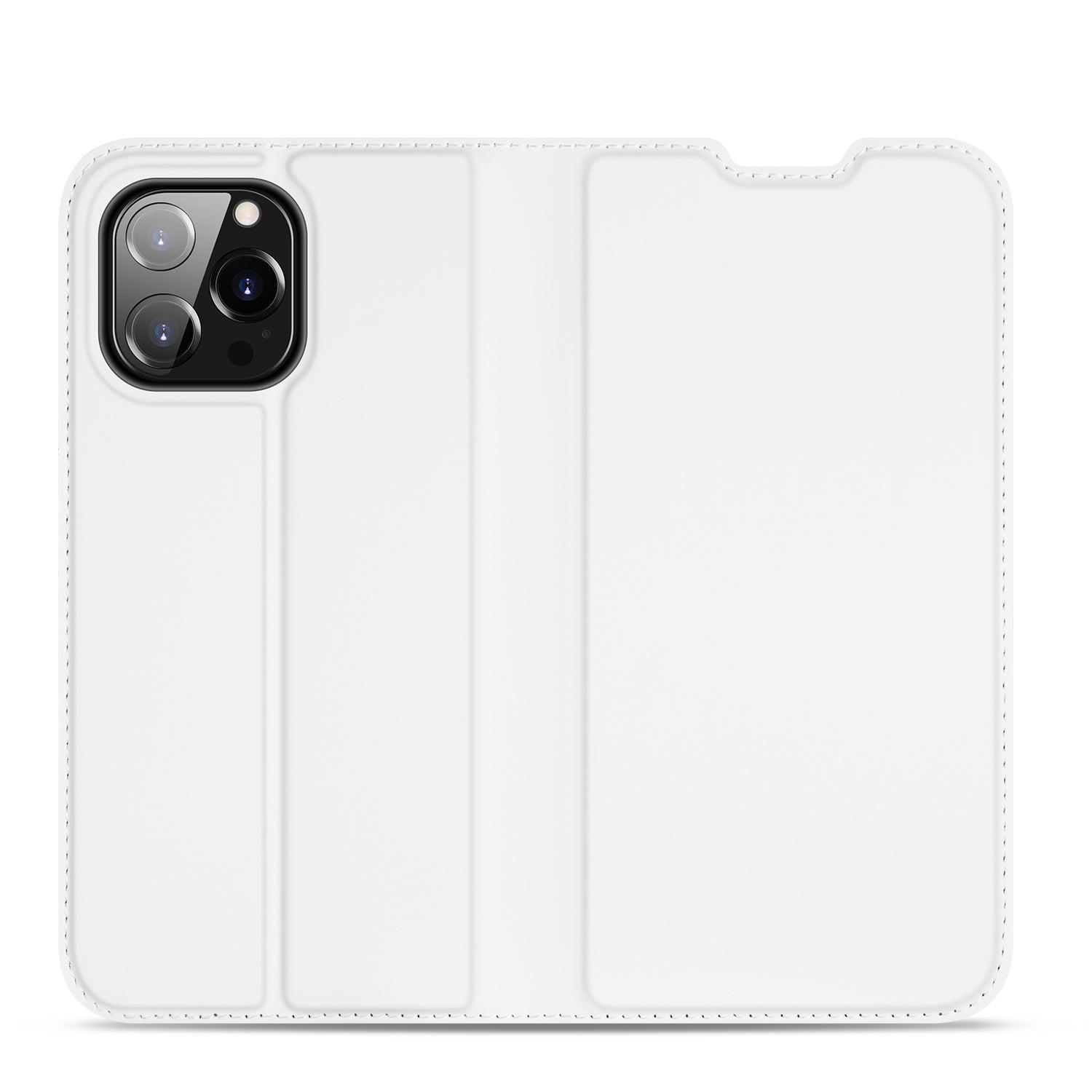 Apple iPhone 14 Pro Max Hoesje iPhone 14 Pro Max Bookcase Wit met Pashouder en Standaard voorkant