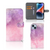 Hoesje iPhone 15 Plus Pink Purple Paint - Schilderachtige bookcase met bescherming en stijl 🌸.