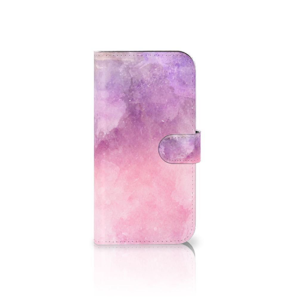 Hoesje iPhone 15 Plus Pink Purple Paint met een schilderachtig ontwerp van roze en paarse tinten 🎨.