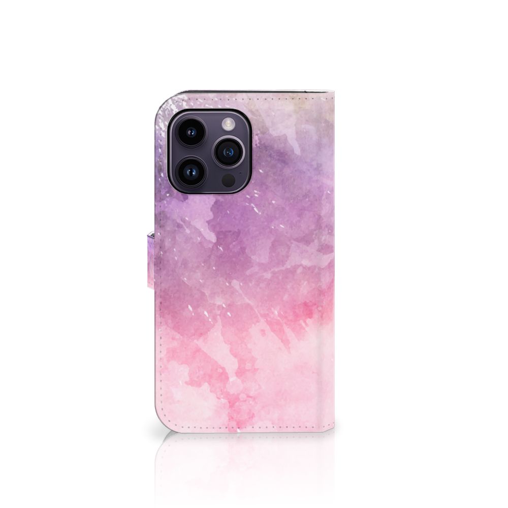 Hoesje iPhone 15 Pro Max Pink Purple Paint met een geschilderd design in roze en paars.