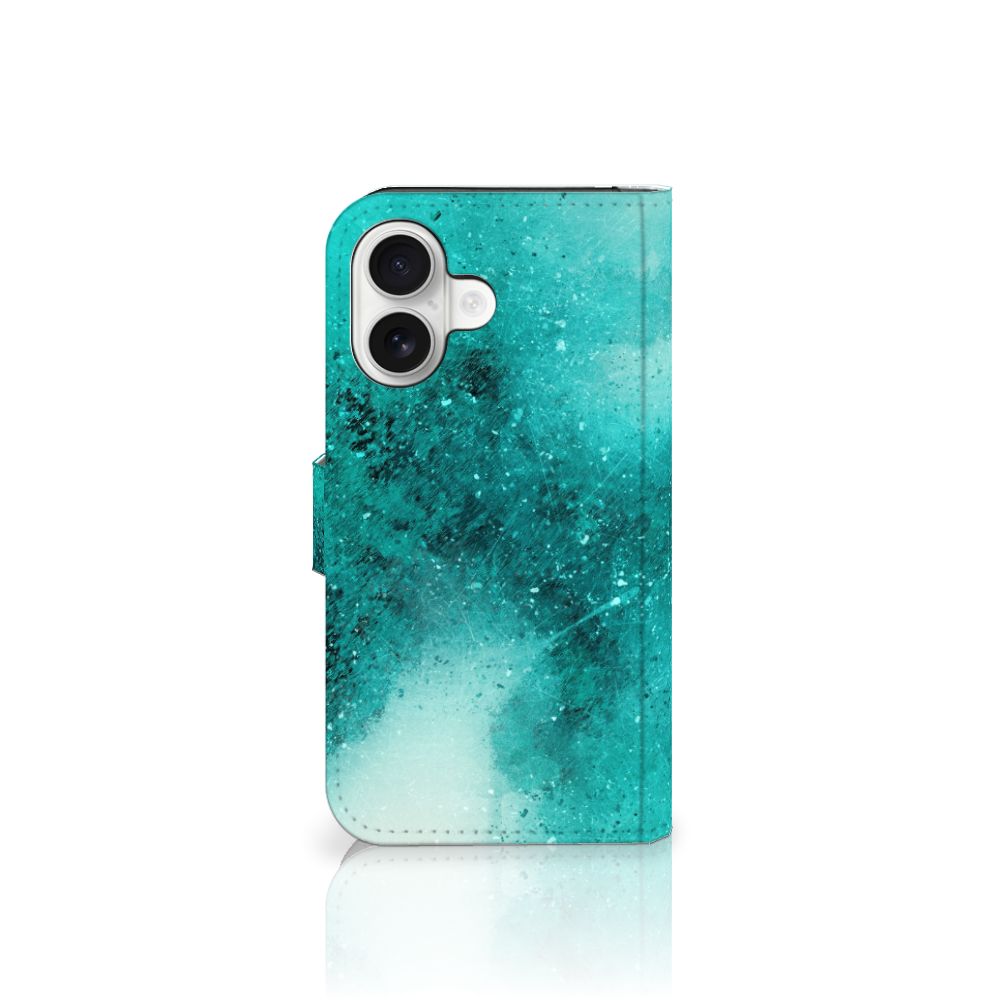 iPhone 16 hoesje Painting Blue zijaanzicht