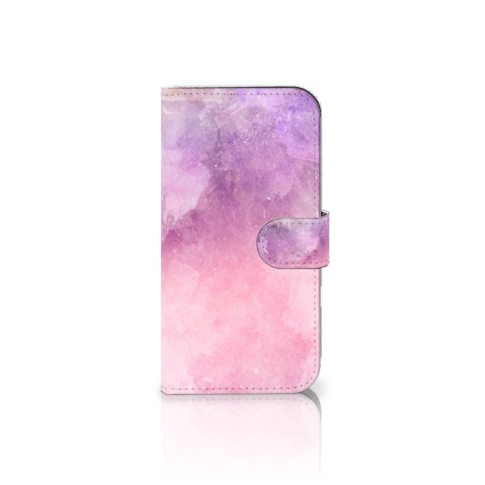 Hoesje iPhone 16 Pink Purple Paint boekhoes schilderachtig roze paars