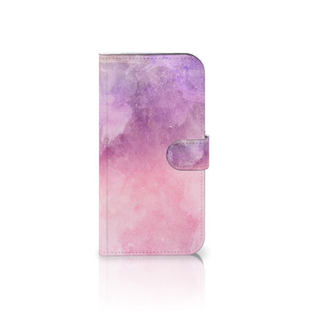 Apple iPhone 16 Plus hoesje Pink Purple Paint bookcase zijaanzicht