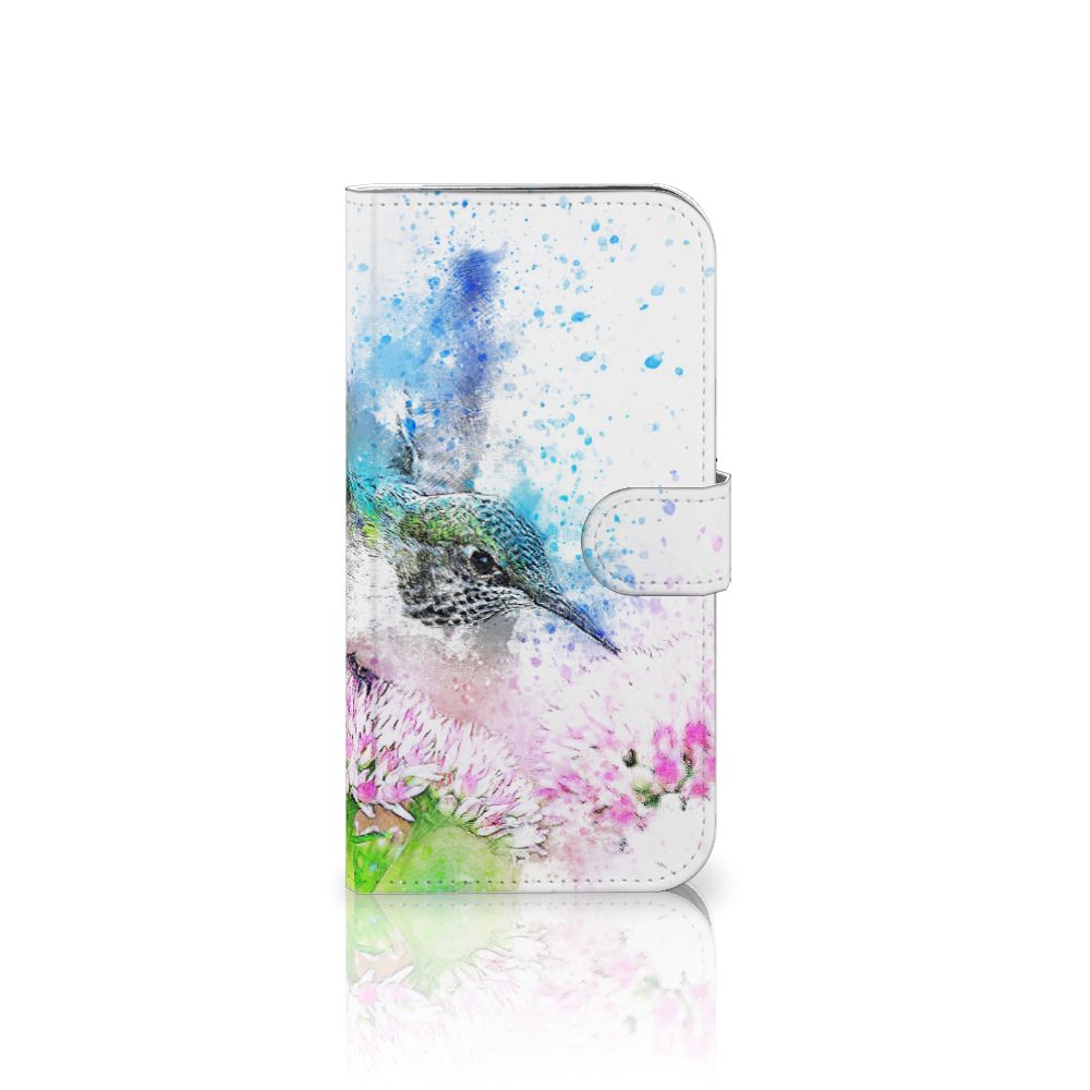 Hoesje iPhone 16 Plus Vogel Hoesje kolibrie bloem voorkant