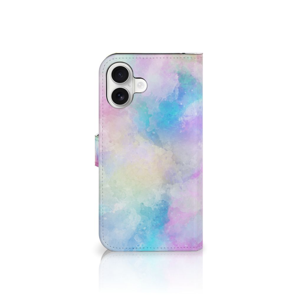 Hoesje iPhone 16 Plus Watercolor Light pasjeshouder watercolor aanzicht