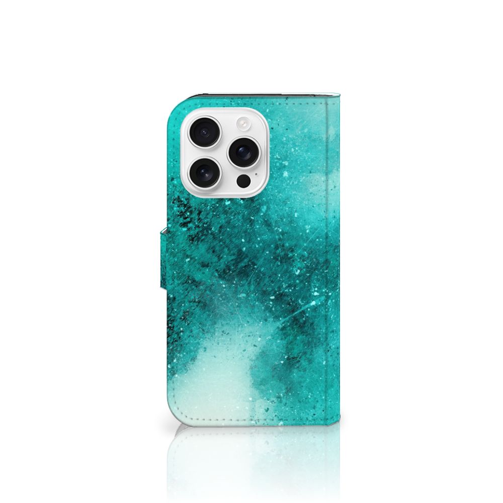 Apple iPhone 16 Pro hoesje Painting Blue zijaanzicht