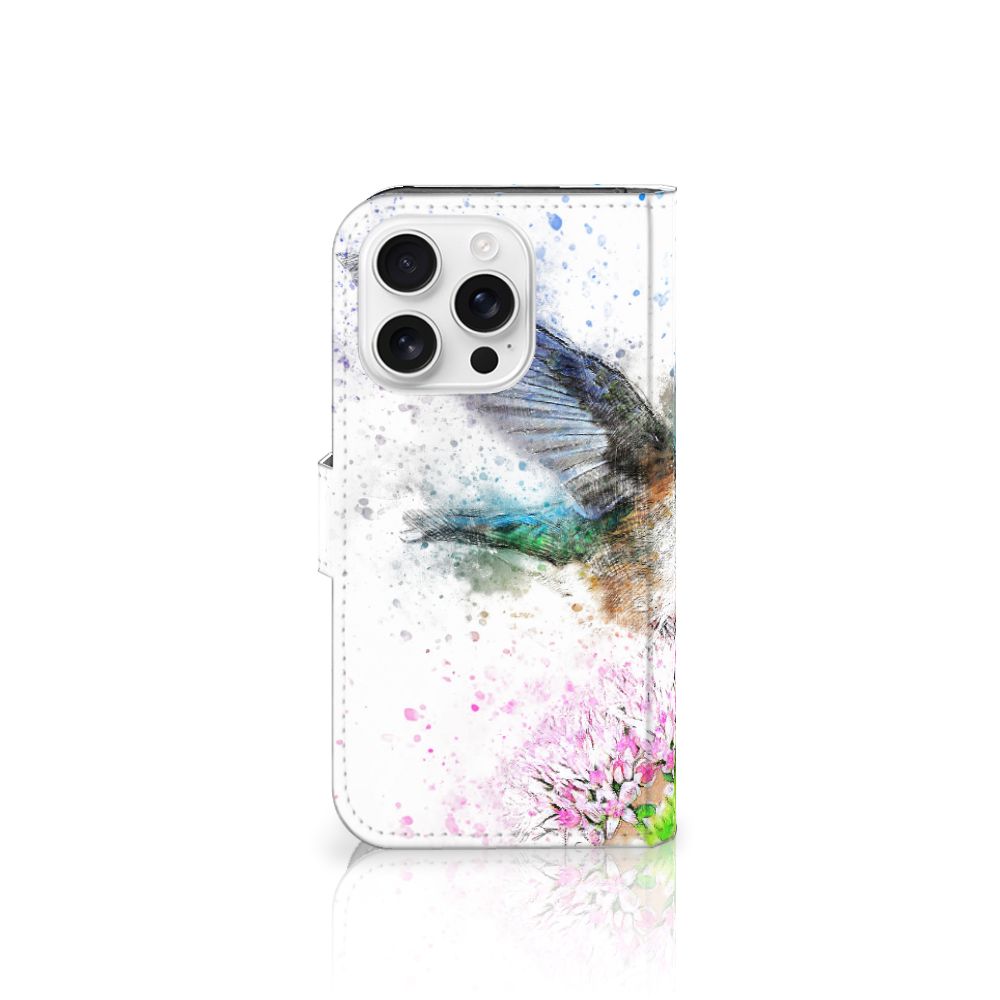 Hoesje iPhone 16 Pro Vogel Hummingbird design voorkant
