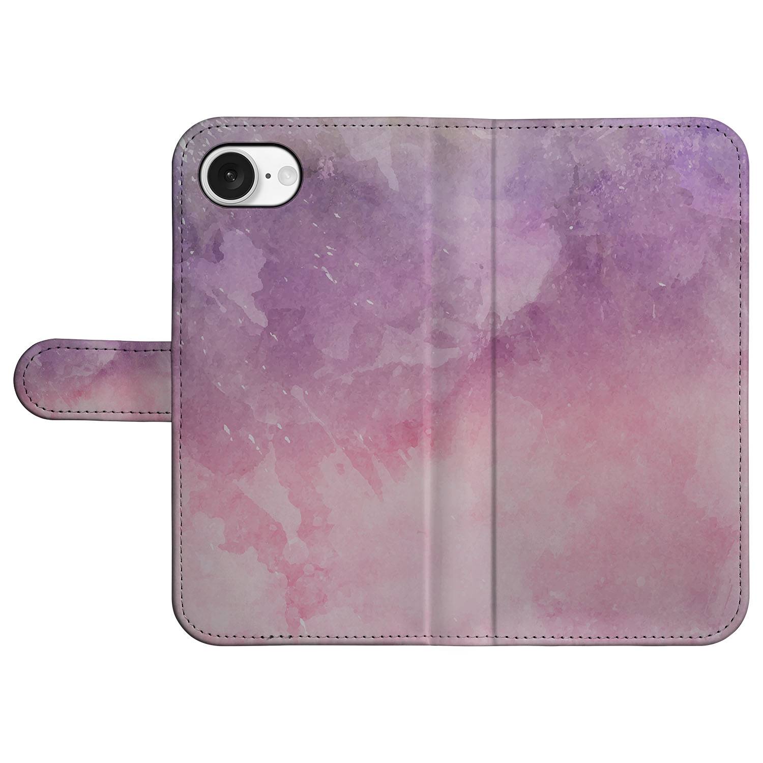 Apple iPhone 16e Hoesje Pink Purple Paint design voorzijde