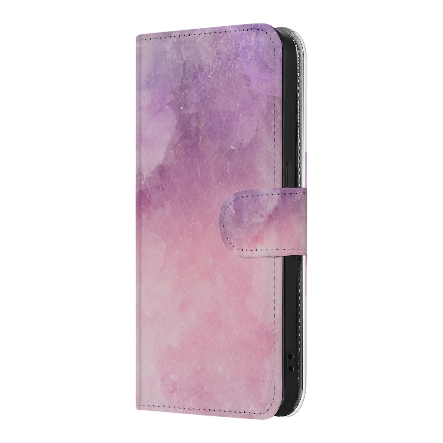 Apple iPhone 16e Hoesje Pink Purple Paint zijkant