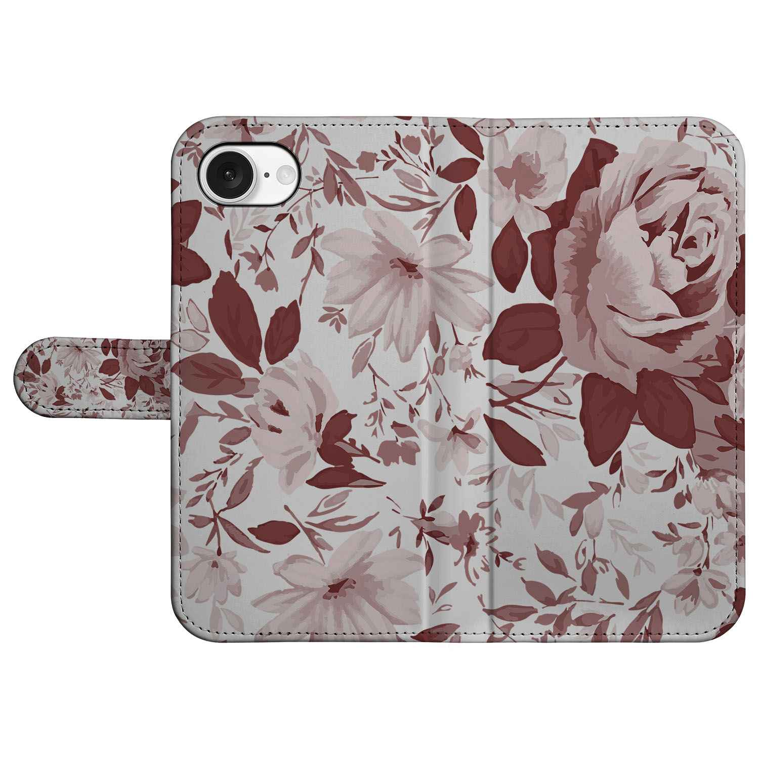 Hoesje iPhone 16e Watercolor Flowers boekhoesje bloemen elegant chic