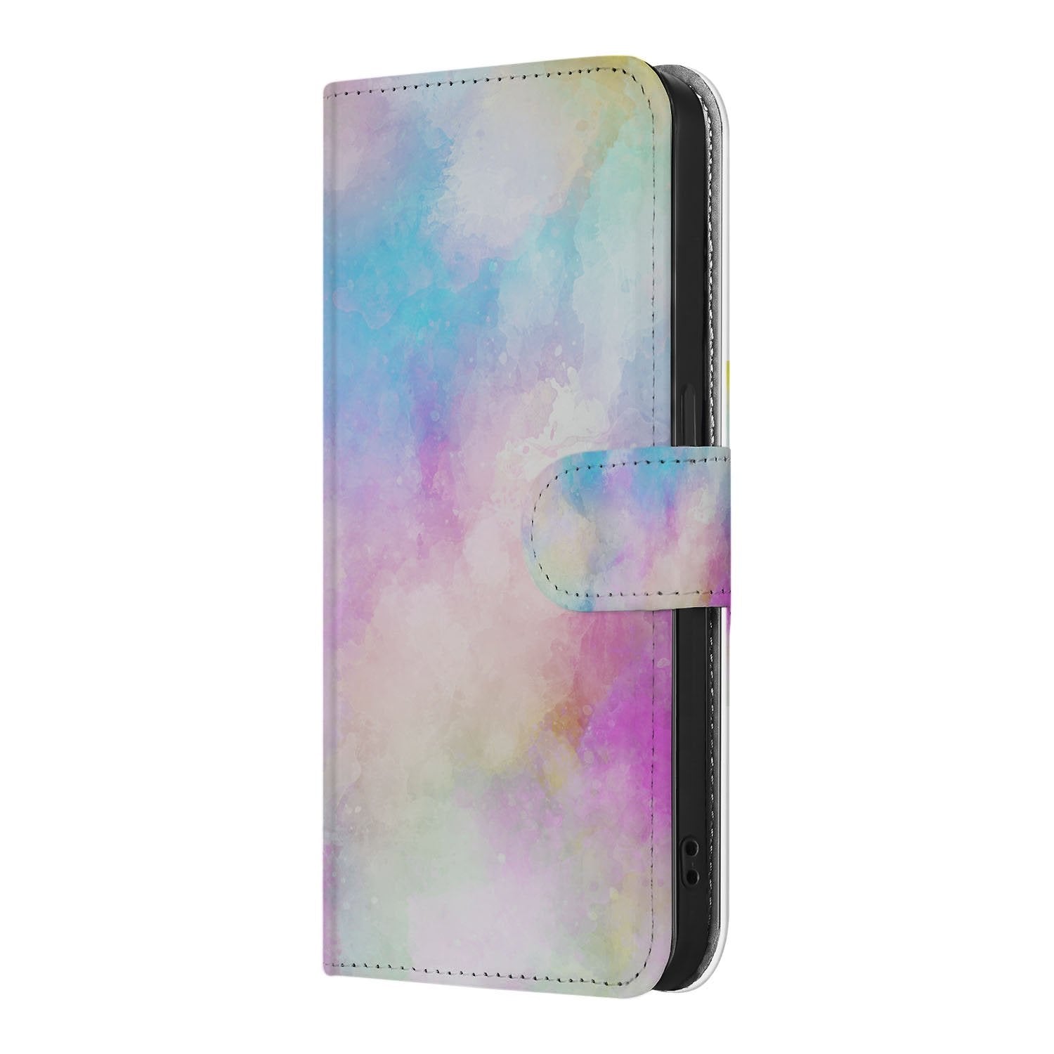 Hoesje iPhone 16e Watercolor Light hoesje watercolor pastel kleuren aanzicht