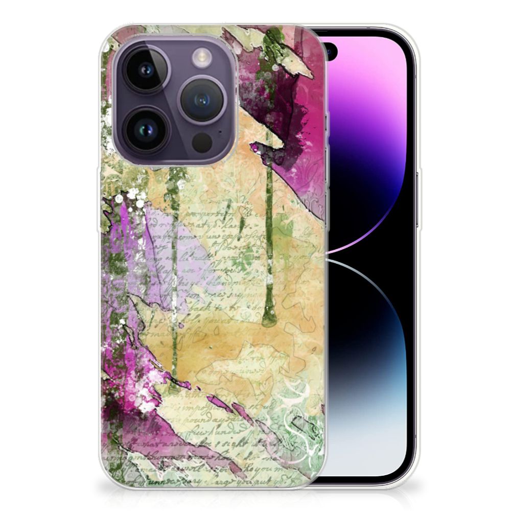 Apple iPhone 14 Pro Hoesje maken Letter Painting achterkant
